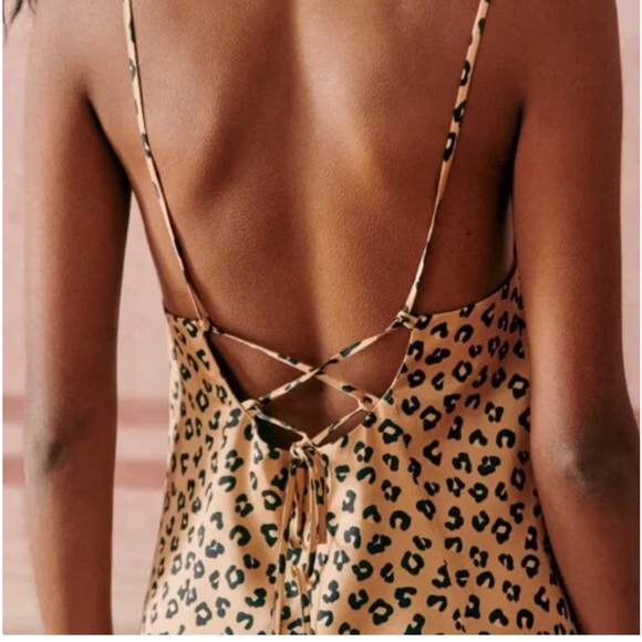 Sezane Tan and Black Midi Dress - Picture 15 of 15